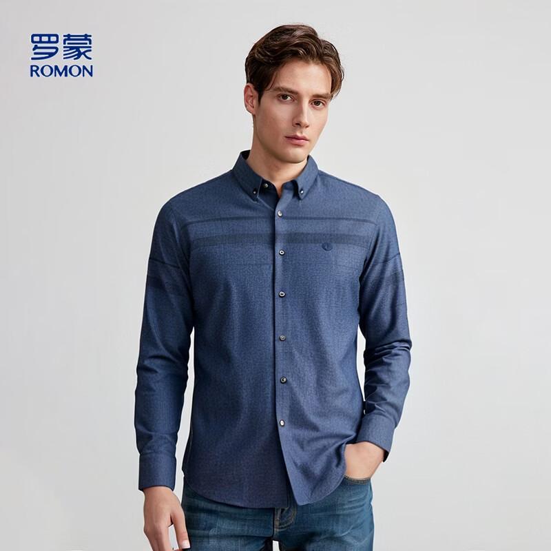 

Romon Men s Business Casual Long-Sleeved Shirt 52