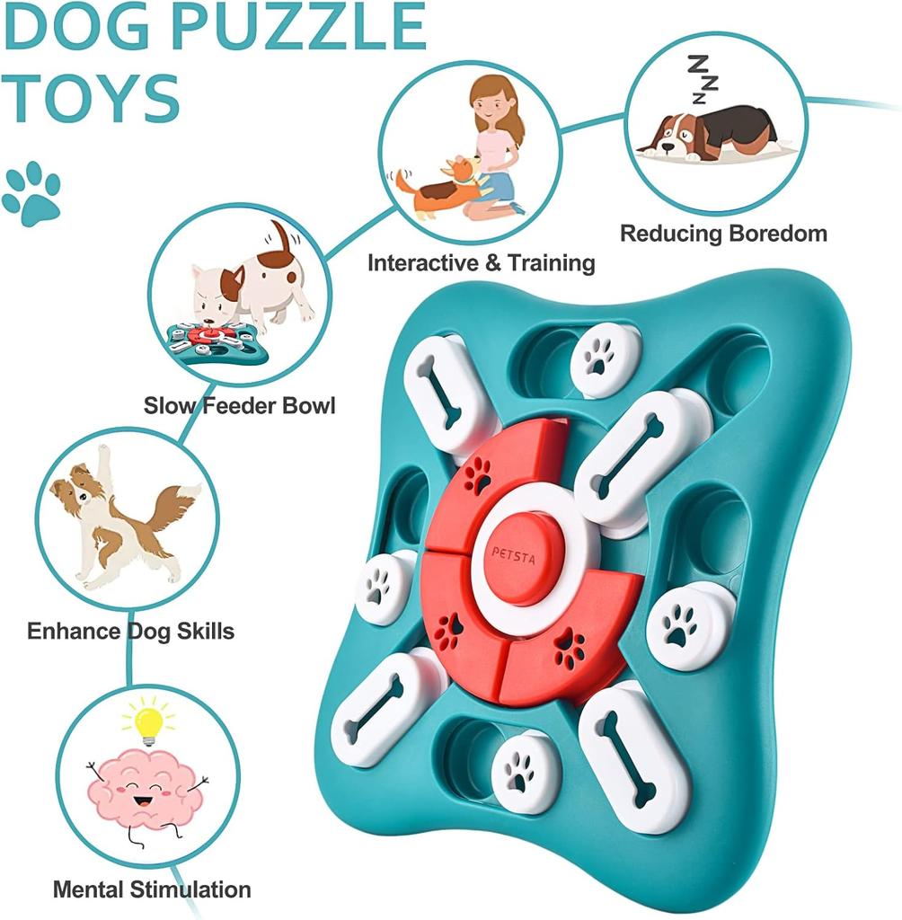 Dog Puzzle Toys,Treat Dispensing Dog Enrichment Toys for IQ Training and Brain Stimulation, Interactive Mentally Stimulating Toys As Gifts Dog,cat...