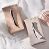 PU Leather Tissue Box Luxury Napkin Case Car Pure Color Tissue Paper Holder Desktop Home Decoration Creative Paper Towel Cover