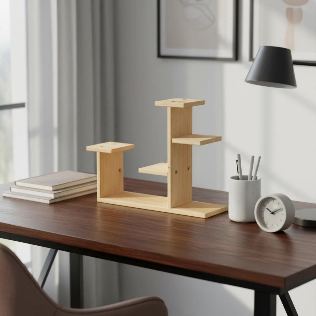 Stand Wood Wooden Tiered Plant Indoor Use Display Shelf for Living Room, Balcony