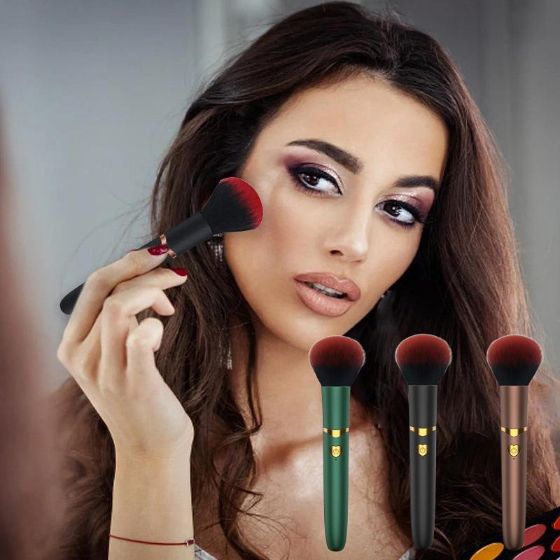 2 In 1 Electric Foundation Brush Vibration Makeup Brush Multi-Function Soft Fluffy Portable Rechargeable Detail Makeup Tools