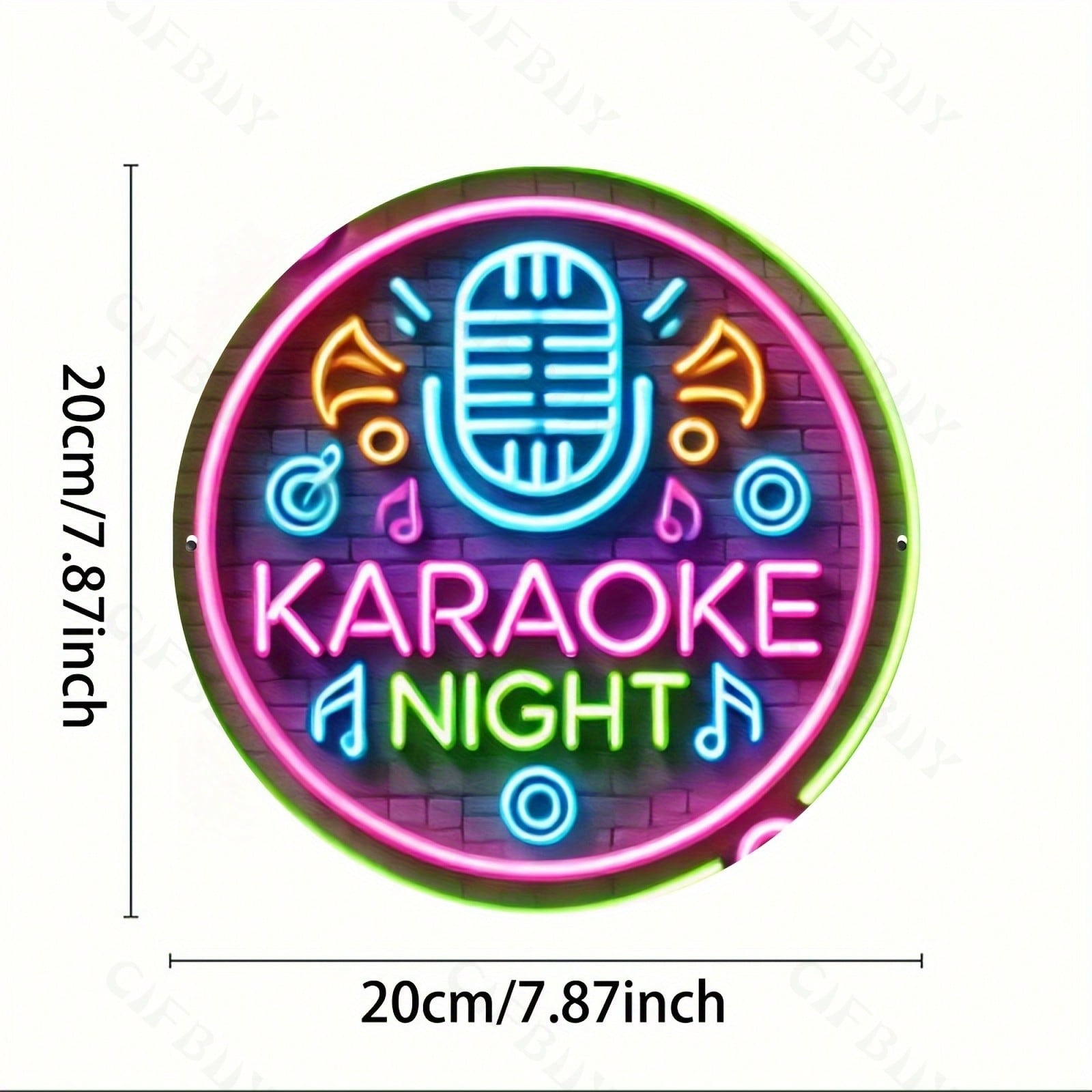 

Ночь Караоке Круглый Металлический Декор Стены Кухня Спальня Гостиная Сад разноцветный