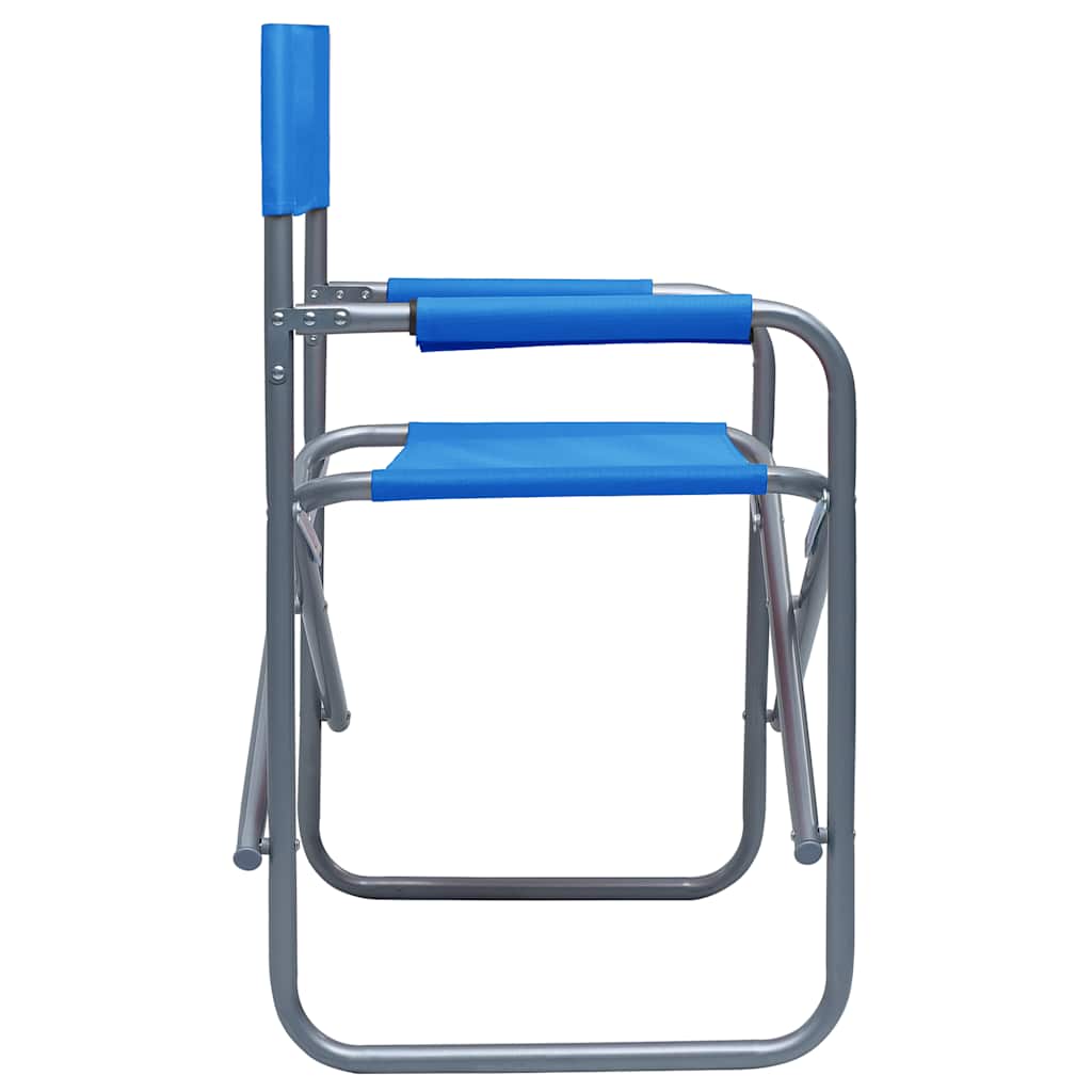 Director Chairs 2 Pcs Steel Blue