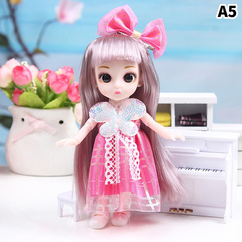 17cm Doll with Clothes Shoes DIY Movable Joints Princess Figure Gift Toys