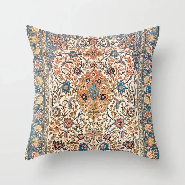 Persian Turkish Carpet Pattern Pillowcase Persian Cushion Case Home Decorative Lumbar Pillow Cover Sofa Car Cushion Cover Decor
