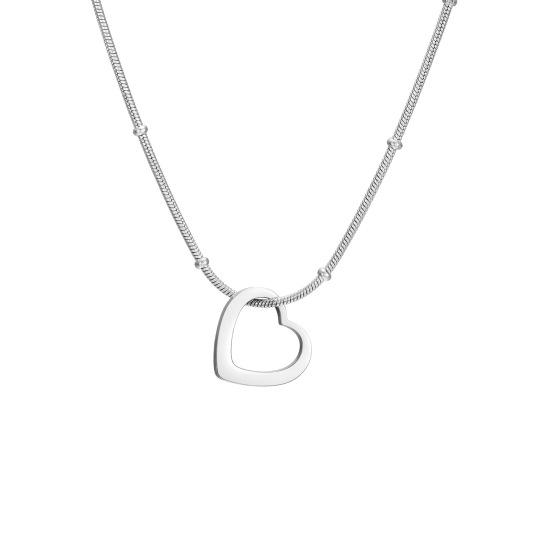 Heart Charm Necklace for Her Love Symbol Multiple Heart Pendant Necklace Snake Chain Elegant Necklace Jewelry Gift for Women Girlfriend Wife 1pc