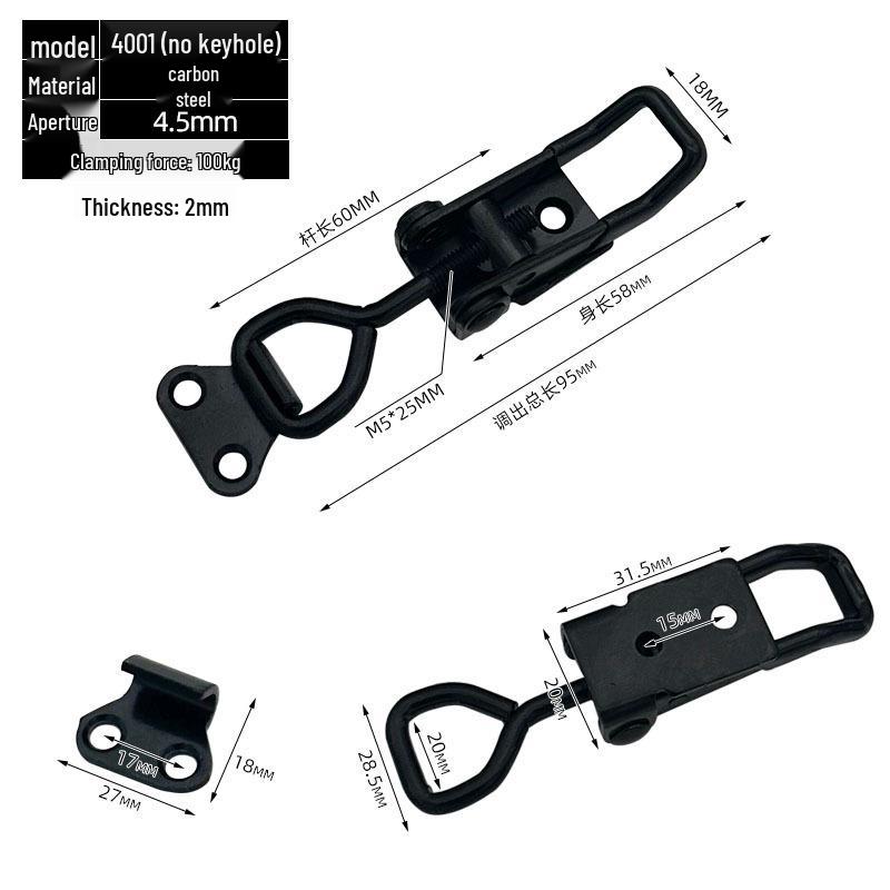 Adjustable 304 Stainless Steel Door Bolt Latch Toggle Fixture