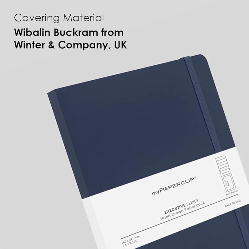 myPAPERCLIP Executive Series Notebook, Large (165 x 241 mm, 6.5 x 9.5 in.) Ruled, ESX192L-R Blue, Large, Ruled синий