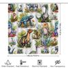Colorful Dinosaur Shower Curtain: Prehistoric World Design For Bathroom Decor Waterproof Fabric Print Home Accessories Gift Idea
