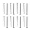 8 Set Guitar Pickup Screw Spring Iron Double Coil Pickup Frame Mounting Screws and Springs Silver