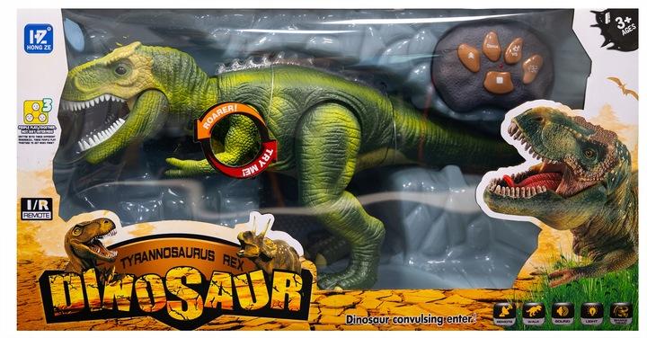 Dinozaur Rc Robot Led Muzyka Zdalnie Sterowany Interaktywny Chodzi Świeci