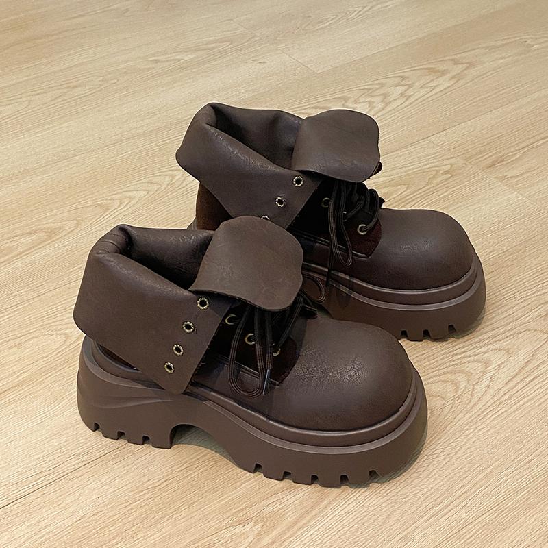 

Platform Ankle Boots Women s Flats Lace Up Sport Shoes Winter Designer Chelsea Boots New Brand Goth Walking Mujer 40