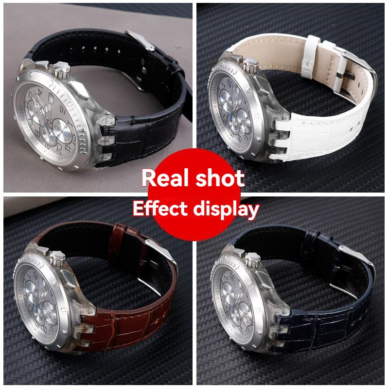 For Swatch SVGK403 SVGK407 SVGB400 SVGB402 SVGB408 Genuine Leather Watch Strap 22mm Men's Bracelet Strap Accessories