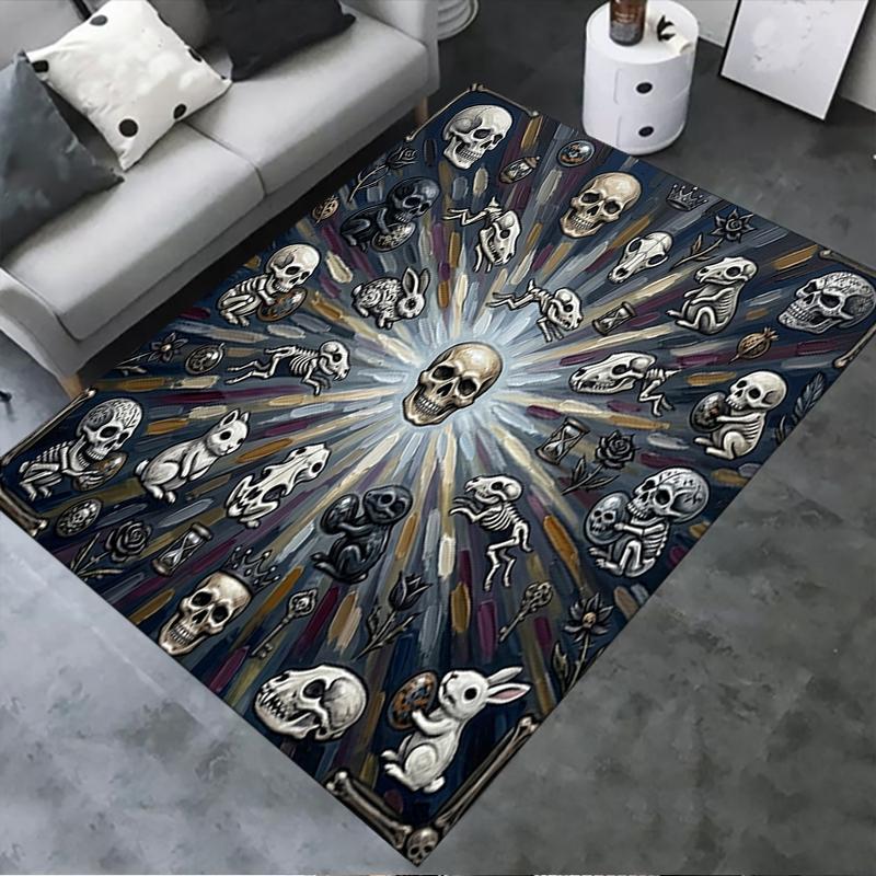 

2025 New Skull Carpet Rug for Living Room Bedroom Home Sofa Decoration,Kids play Non-slip Floor Mat52 40x60cm( 15x23in )