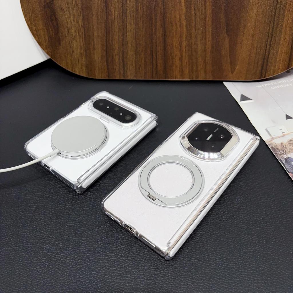 Magnetic Rotating Bracket Case for Huawei PuraXMax: Transparent, Foldable, MATEX7 Hinge Protector