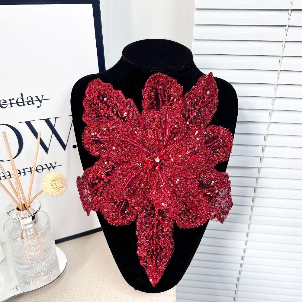 Embroidered Flower Multi-layer Appliques Clothing Brooch Clothing Applique Clothing Patches  Women