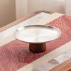 Portable Stainless Steel Tray for Dessert and Snacks Metal High Footed Fruit Display Plate Elegant Appetizer Platter