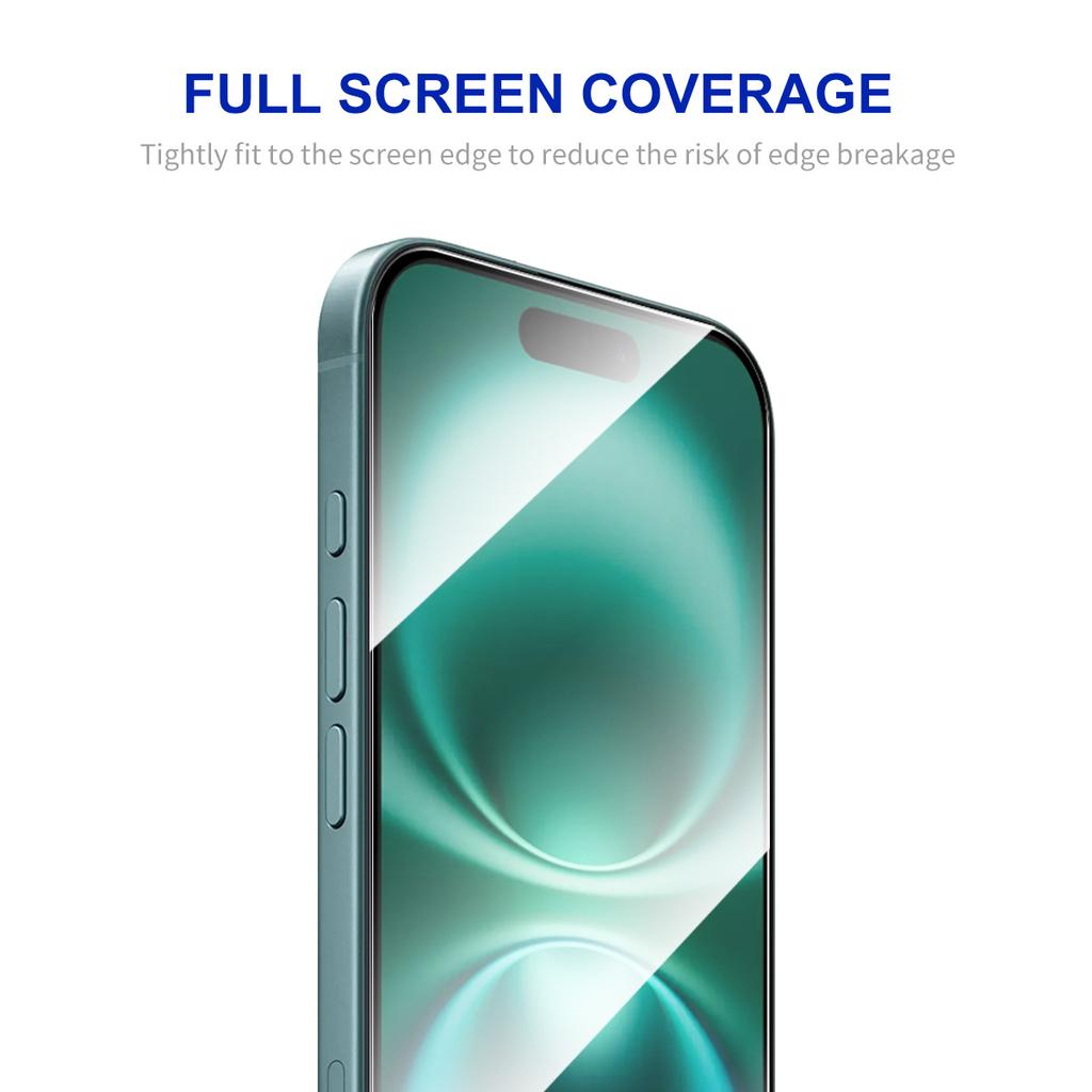 For iPhone 16 Plus HD Clear Film ENKAY HAT PRINCE Tempered Glass Screen Protector with Installation Tool