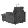 Multifunctional Reclining Sofa Chair, Leisure Chair with Phone Holder, Velvet Single Chair, Suitable for Living Room, Bedroom and Small Apartment.