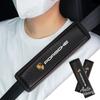 2Pcs Car Seat Belt Shoulder Cover Safety Protector Pad Carbon Fibre For Cayenne Panamera Macan 911 Taycan Boxster Cayman