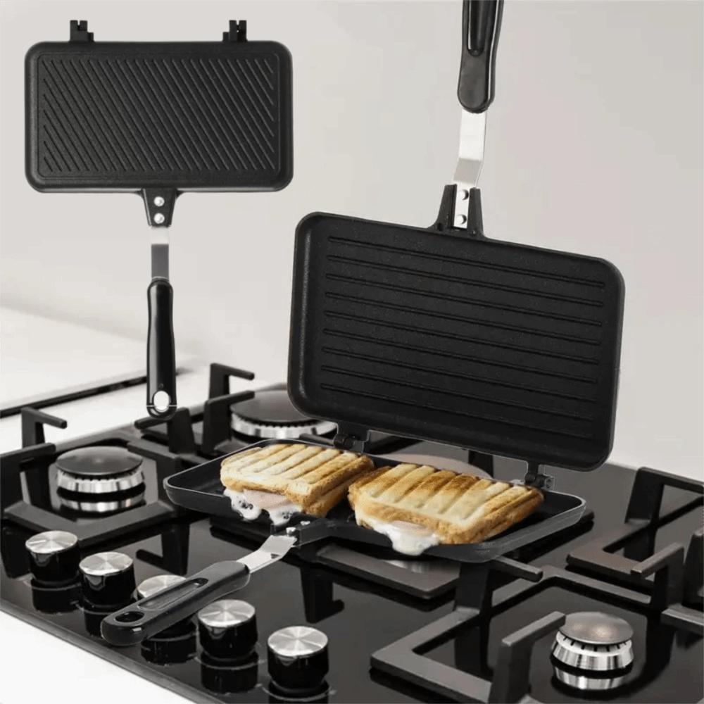 Aluminium Zinc Zinc Alloy Breakfast Sandwich Baking Pan Heat-resistant Sandwich Maker Toast Frying Pan  Bread