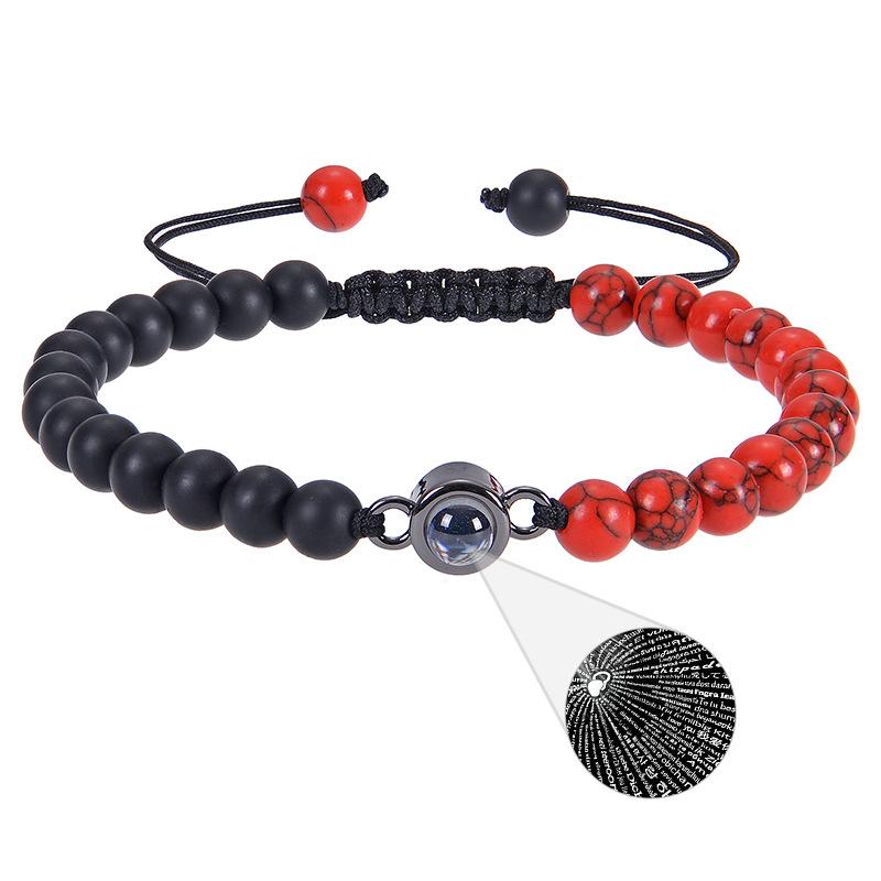 

JYL TS Bracelet Protection Simple Style Shields Against Negativity & Harm Red turquoise frosted projection детские розовый