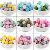 Kovict 25Pcs Threaded Silicone Beads 15mm Round Beehive Spiral Beads DIY Bracelet Necklace Accessories For Jewelry Marking