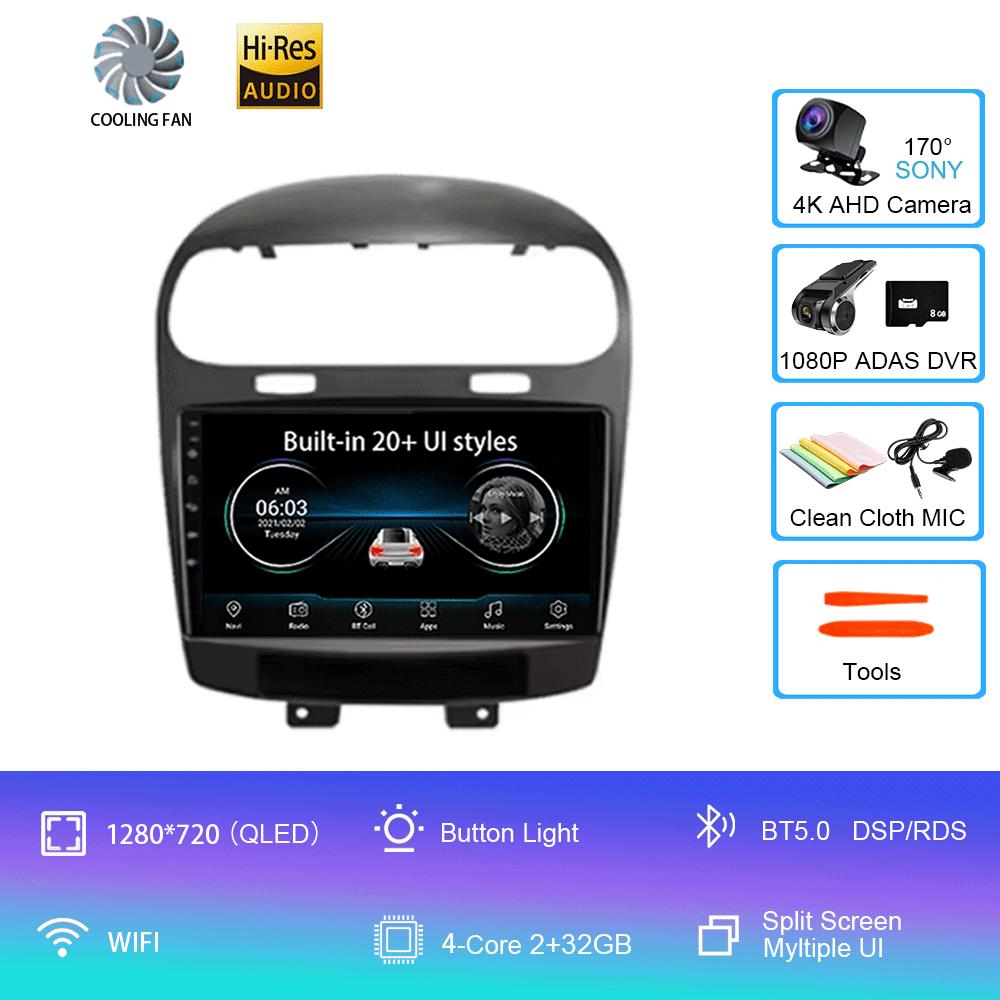 For Dodge Journey Fiat Leap Freemont 2011 - 2020 Car Radio Multimedia Player Navigation GPS DSP 4G Wifi Carplay Auto Android 14