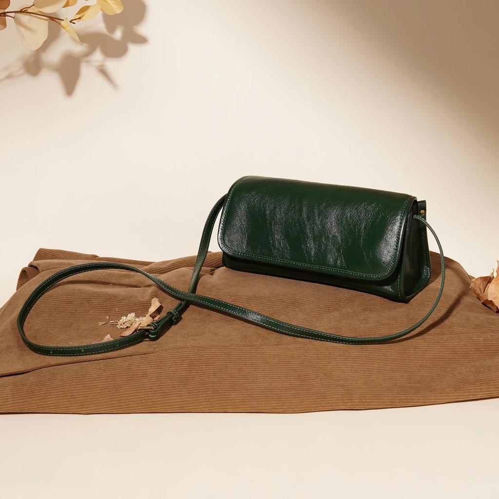 Summer New Women's Bag, Single-shoulder Fashion Cowhide Underarm Bag, Casual Commuter Crossbody Bag