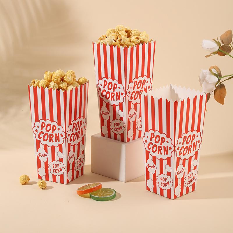 Large Popcorn Bucket Disposable French Fries Chicken Rice Flower Packaging Box Cinema Amusement Park Scenic Area Commercial Food Packaging Container