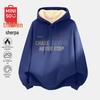 MINISO Unisex American Casual Fleece-Lined Hooded Sweatshirt