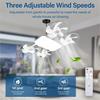 E27 2-in-1 Ceiling Fan Light with Remote 85-265V 50W 3-Speed 3-Color Car Drone Style Dimming Fan Light for Home Room Decoration