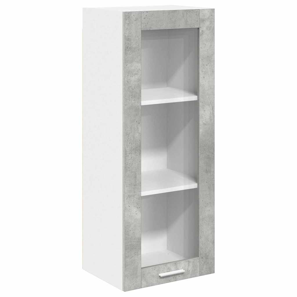 Hanging Cabinet with Door Concrete Grey 40 X 31 X 100 Cm Engineered Wood