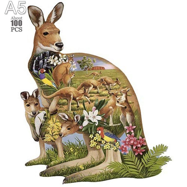 Dinosaur Wooden Jigsaw Puzzles Art Unique Butterfly Animal Shaped Puzzle Diy Leisure Game For Adults Kids Family Home Decor