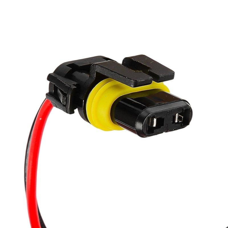 2Pcs Car 9012 HIR2 Head Light Lamp Bulb Connector Wire Wiring Harness Plug Pigtail 12V