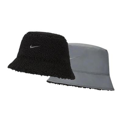 Nike Reversible Fleece Bucket Hat Black/Gray Casual DV3165-010