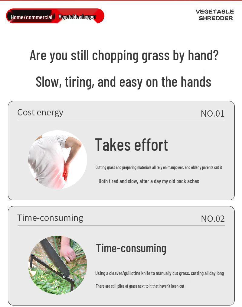 Multi-Functional Electric Vegetable Chopper and Grinder for Poultry and Aquaculture