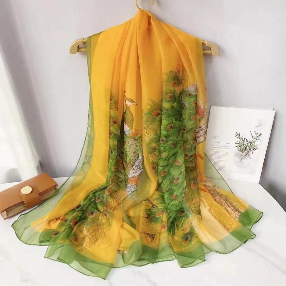 Spring and Autumn Shawl Women's Sunscreen Scarf White with Long Soft Gauze Summer Seaside Large Beach Scarf Travel Silk Scarf