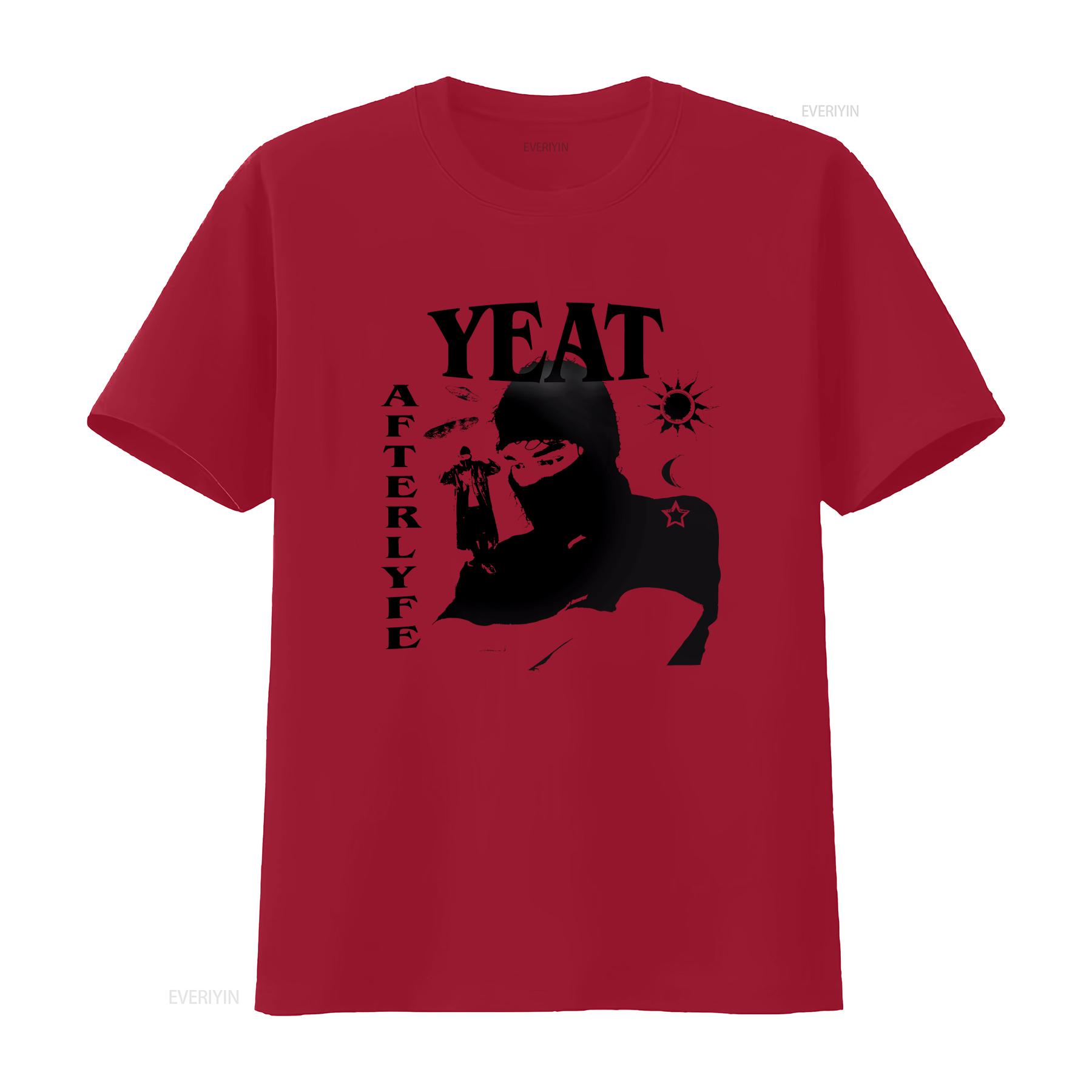 YeaT T Shirt Afterlyfe Album Rapper Merch Tour Music vintage Washed Versatile Comfortable Breathable Soft fashion Stretched S