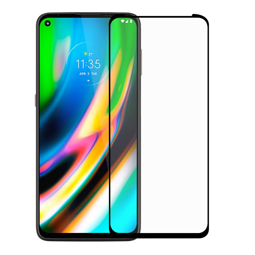Full Coverage Full Glue Tempered Glass Screen Protector for Motorola Moto G9 Plus