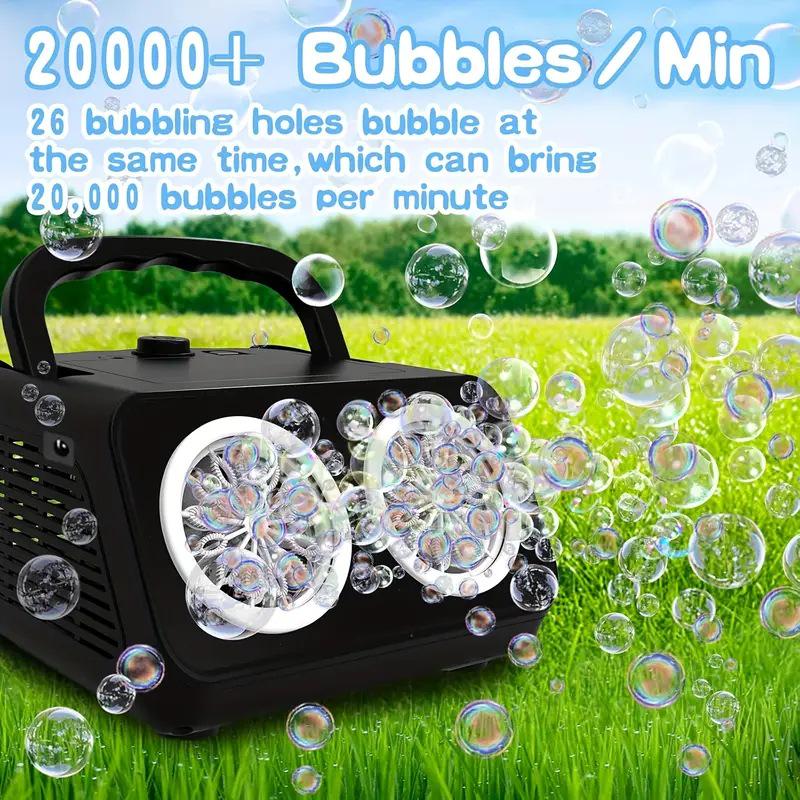 Dual-Hole Portable Automatic Bubble Machine for Weddings and Celebrations