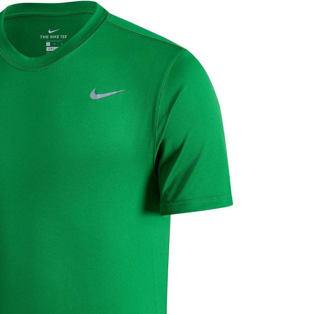 Nike Dri-Fit Logo Round Neck Pullover Comfortable Quick-Dry Casual Short Sleeve T-Shirt Men Tops Apple-Green Cool-Gray HF0507-315