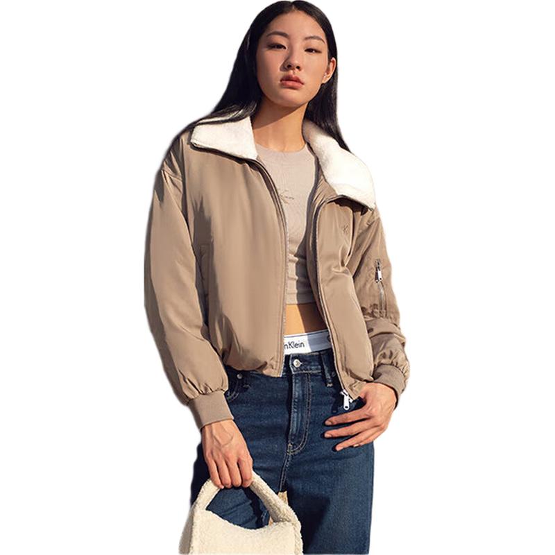 Calvin Klein Faux Lamb Wool Letter Tote Bag One Size