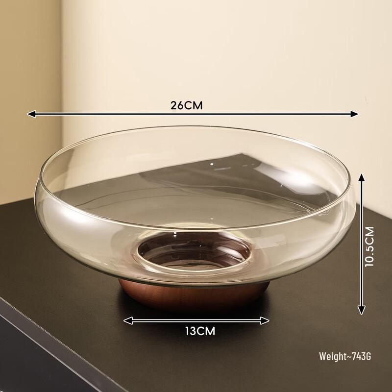 Acacia Wood & Glass Fruit Bowl