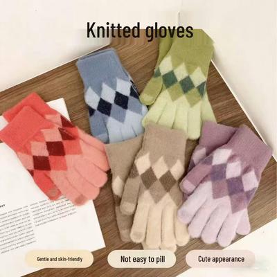 New Arrival: Women's Knitted Gloves - Warm, Thick, Cold & Windproof for Autumn/Winter