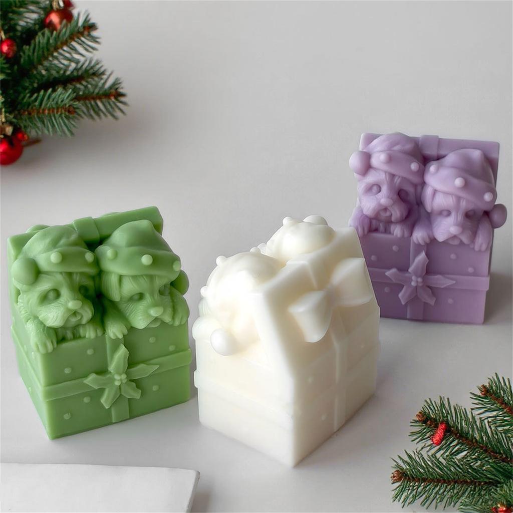 Christmas Gift Box Silicone Moulds Scented Candle Molds Castings Molds Epoxy Resin Molds Plasters Molds Ornament Molds