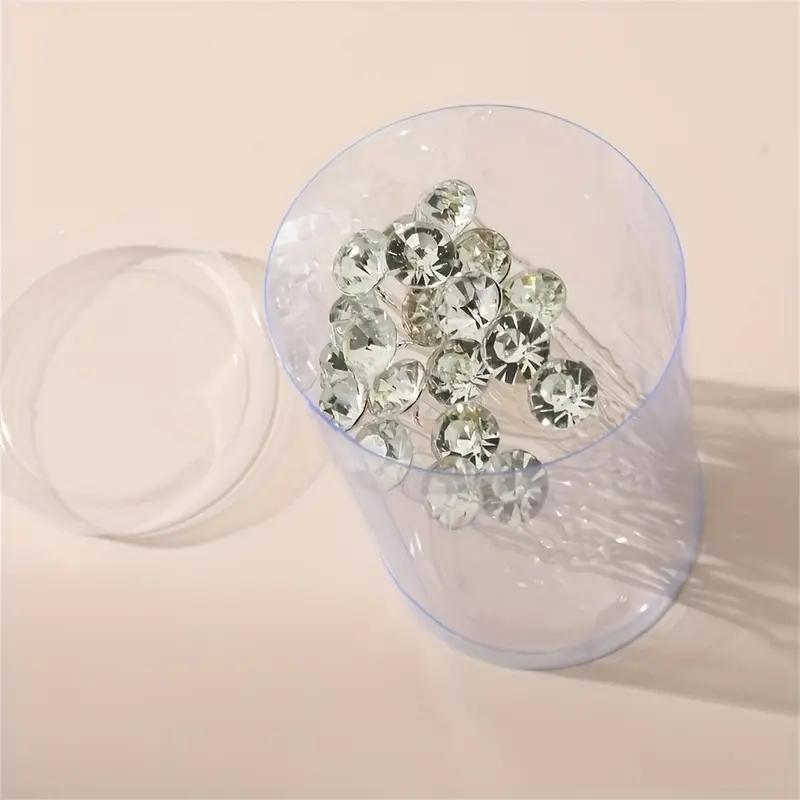20 Pcs/Set Bridal Headwear Pins Luxurious Diamond Inlaid Rhinestone Hairpin Fashionable Sweet U-shaped Curly Hair Fork Hair Clip