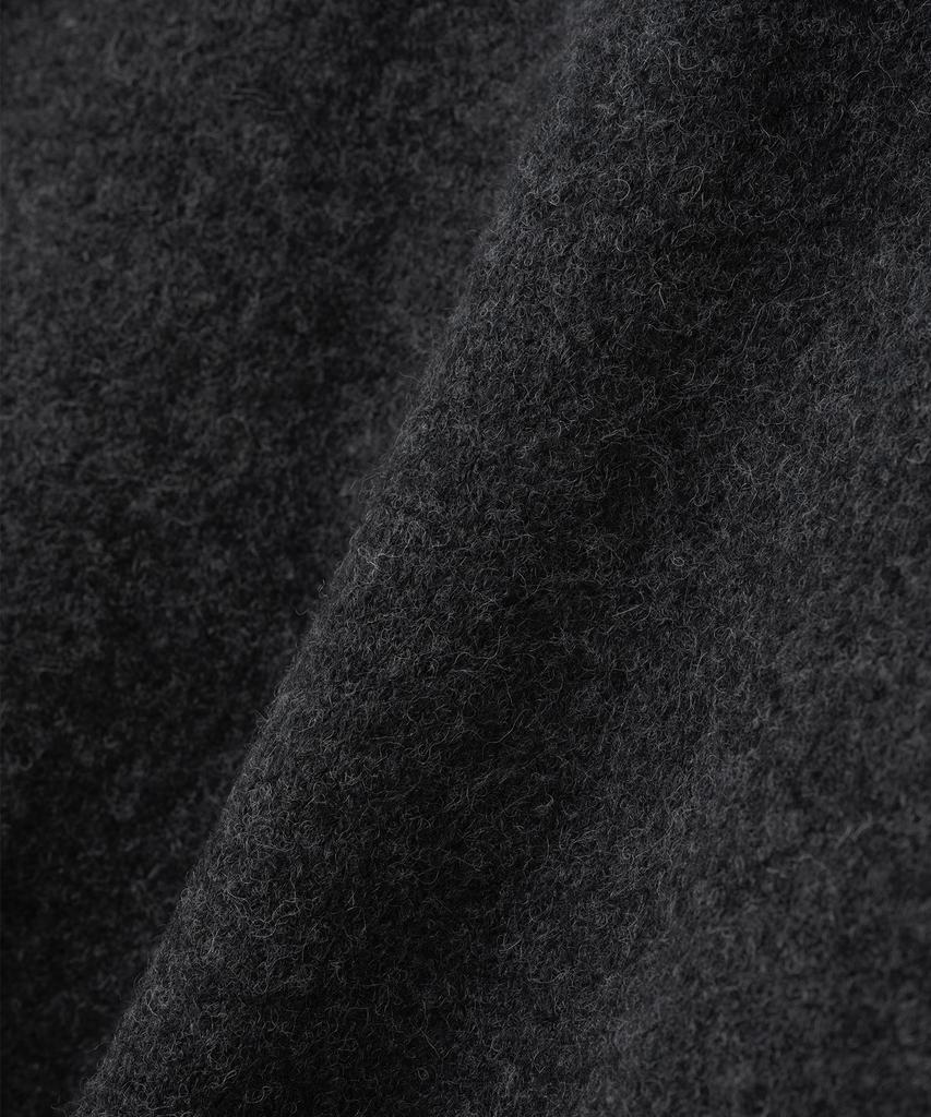 MILLO ARCHIVE Roang Knit Zip-Up Hoodie [Melange Black]