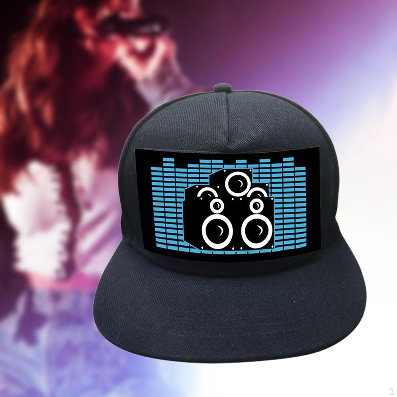 

Миготливі світлодіодні капелюхи Бейсболка підсвічується з перемикачем живлення Звук капелюха активується для бігу