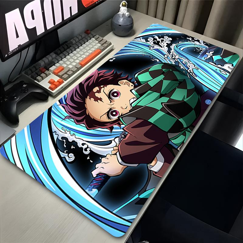 Anime MousePad Gamer New Large Kamado Tanjiro Mousepad D-demon Slayer Desk Mat Office Computer Accessories Mouse Mat